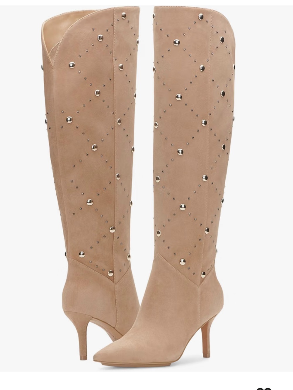 Vince Camuto Fimulie Suede Studded Knee-High Boots